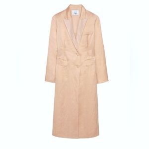 TOPSTITCHED LINEN BLEND COAT LIMITED EDITION STUNNING SIZE SMALL NEW WITH TAGS❣️